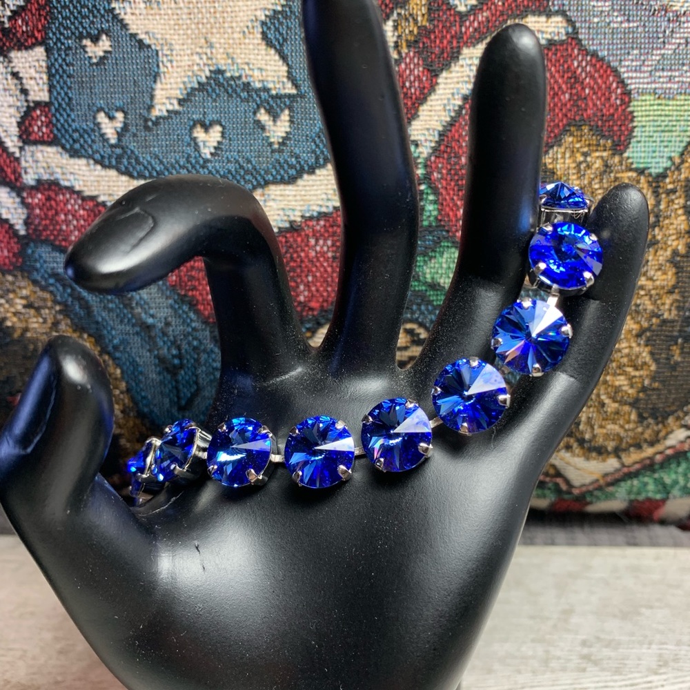 Handmade Swarovski Crystal “Sapphire” Bracelet